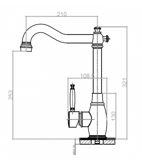Кухонний змішувач Fabiano FKM 44 SS Комбінований