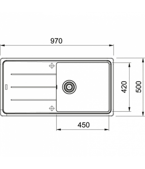 Кухонна мийка Franke Basis BFG 611-97 Фраграніт