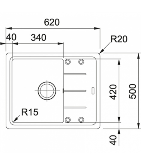 Кухонна мийка Franke Basis BFG 611-62 Фраграніт