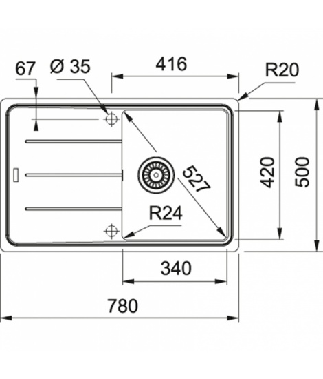 Кухонна мийка Franke Basis BFG 611-78 Фраграніт