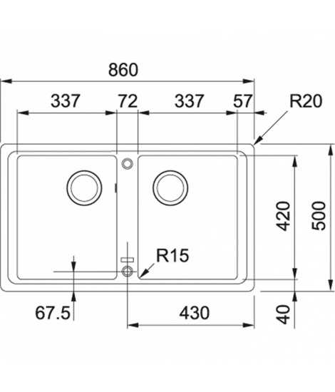Кухонна мийка Franke Basis BFG 620 Фраграніт