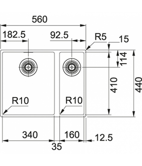 Кухонна мийка Franke Sirius SID 160 Тектонайт