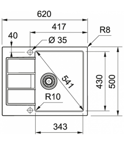Кухонна мийка Franke Sirius SID 611-62 Тектонайт