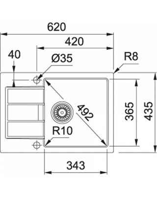 Кухонна мийка Franke Sirius SID 611-62 Slim Тектонайт