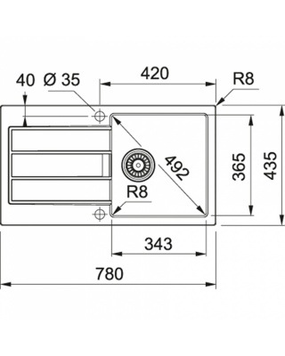 Кухонна мийка Franke Sirius SID 611-78 Slim Тектонайт