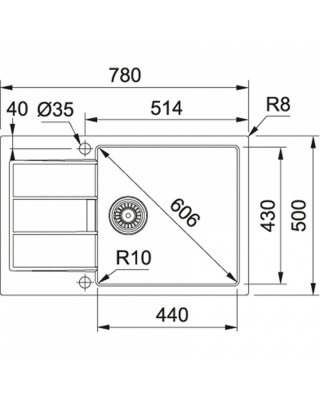 Кухонна мийка Franke Sirius SID 611-78 XL Тектонайт